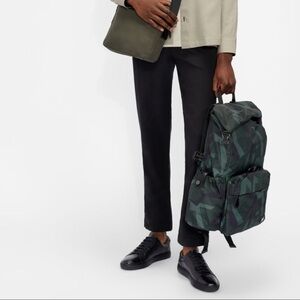 Ted Baker London Engin Camo Print Woven Backpack Olive Green Like New
